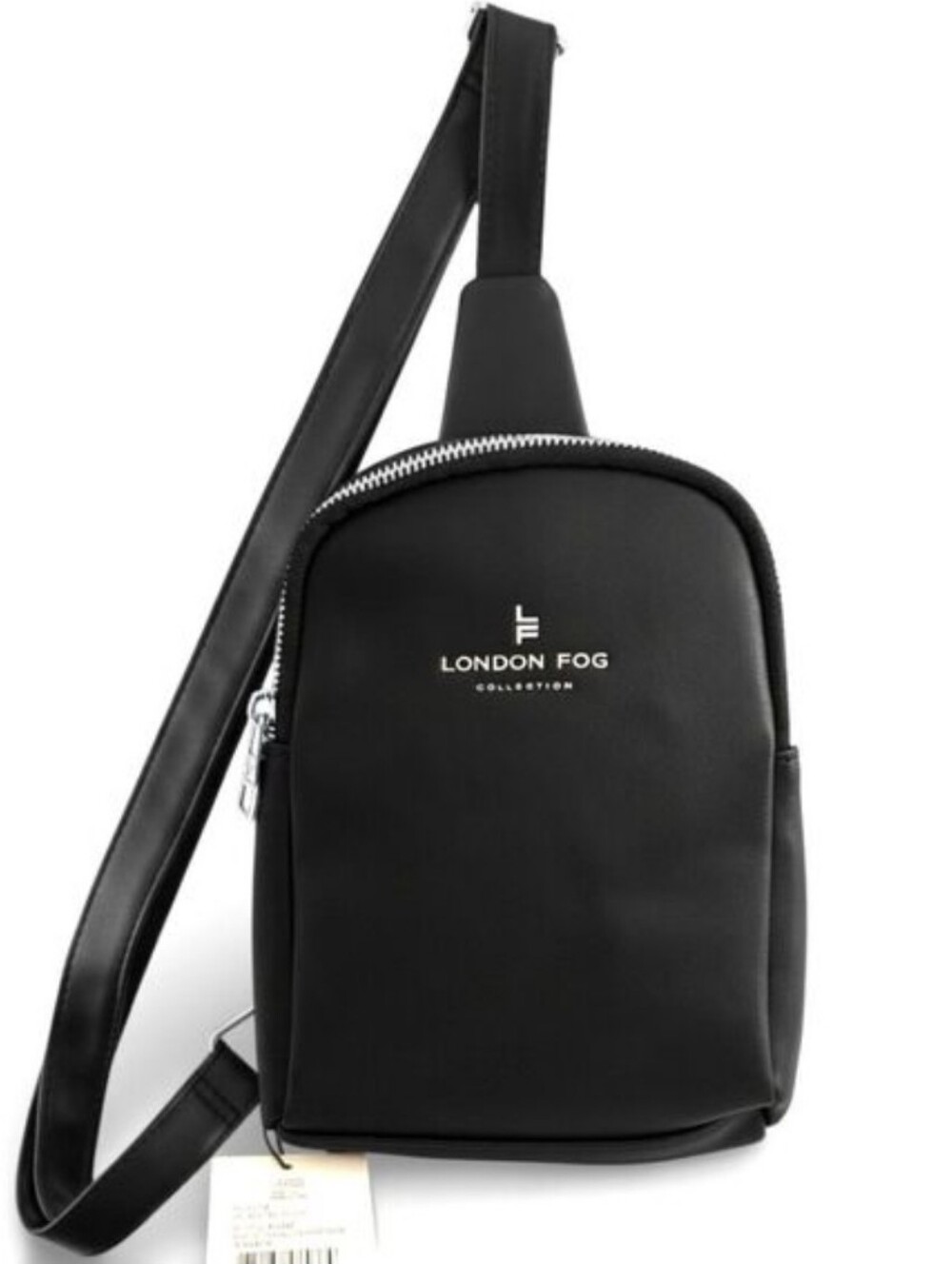 NWT London Fog Janice Sling Bag - Sleek Black! Unopened Factory Seal - Picture 2 of 6